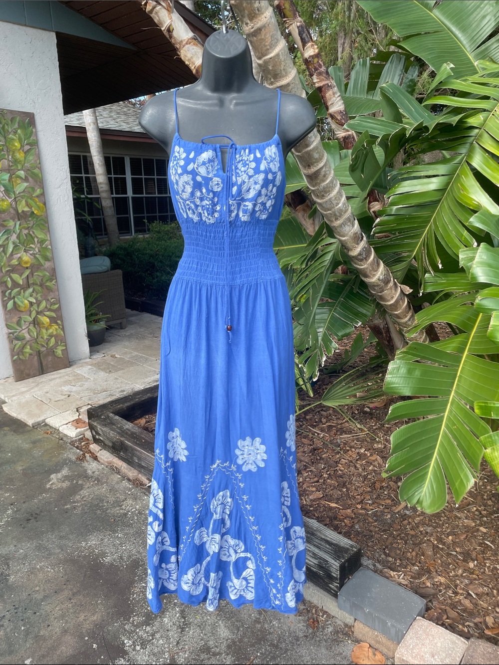 Batik and embroidered sundress